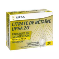 Citrate De Betaïne Upsa 2 G Comprimés Effervescents Sans Sucre Citron 2t/10 à ROMORANTIN-LANTHENAY