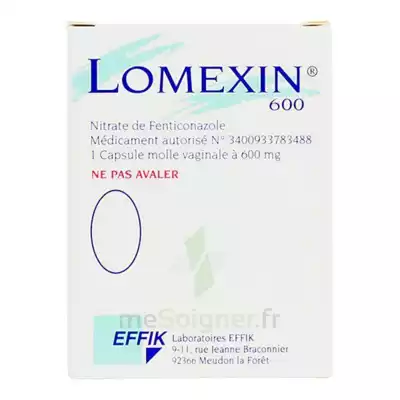 Lomexin 600 Mg Caps Molle Vaginale Plq/1 à ROMORANTIN-LANTHENAY